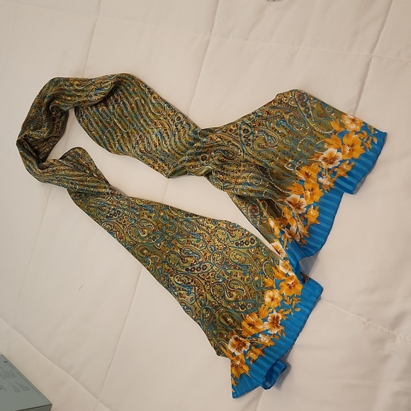 Floral and Paisley Scarf 13"x 65" - Picture 2 of 5